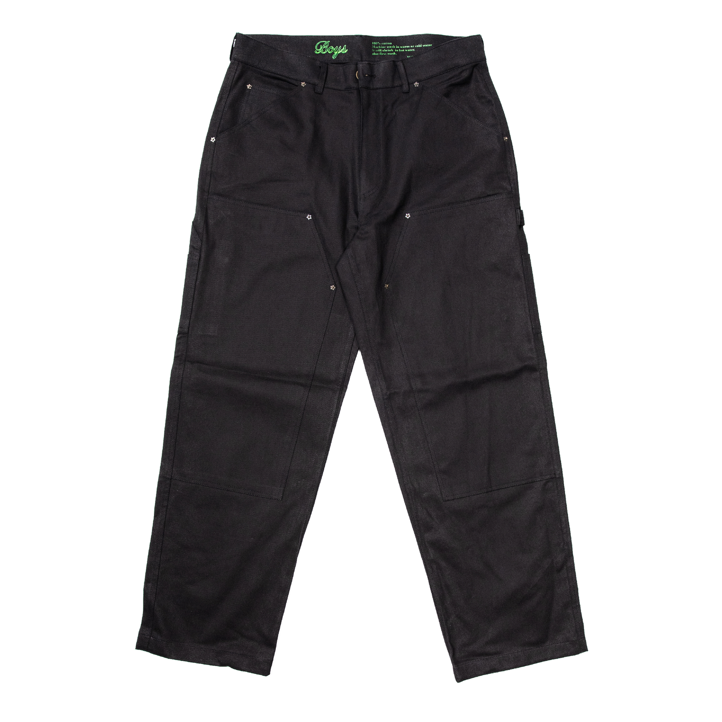 star rivet double knee pants black