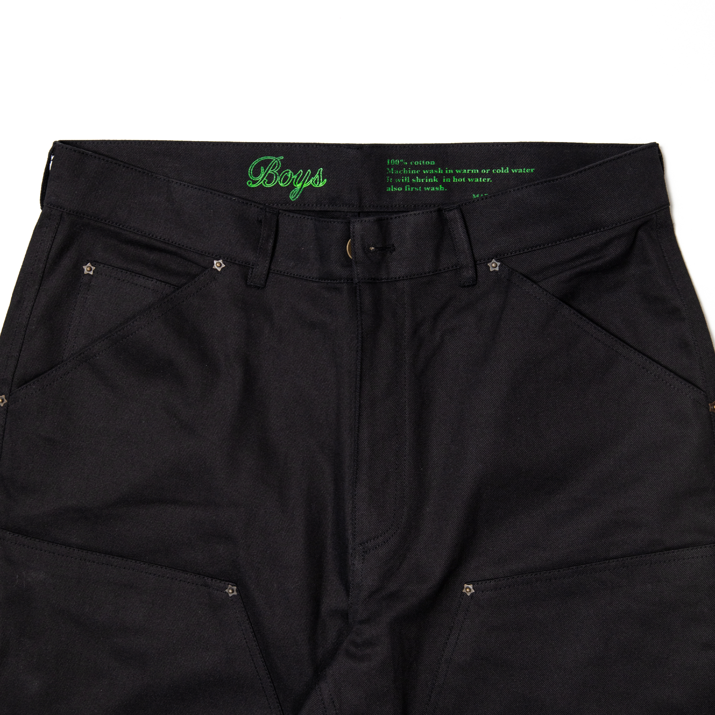 star rivet double knee pants black