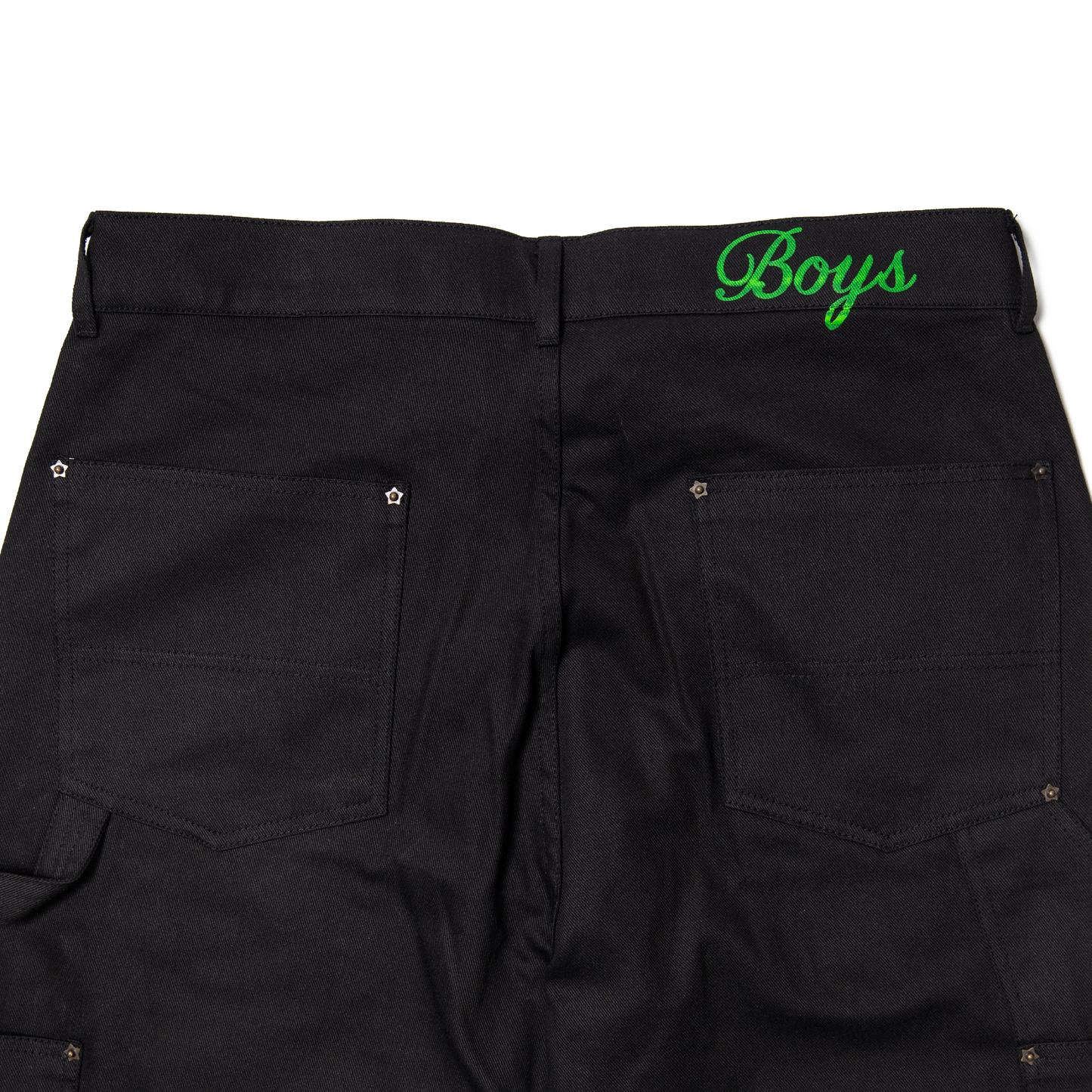 star rivet double knee pants black