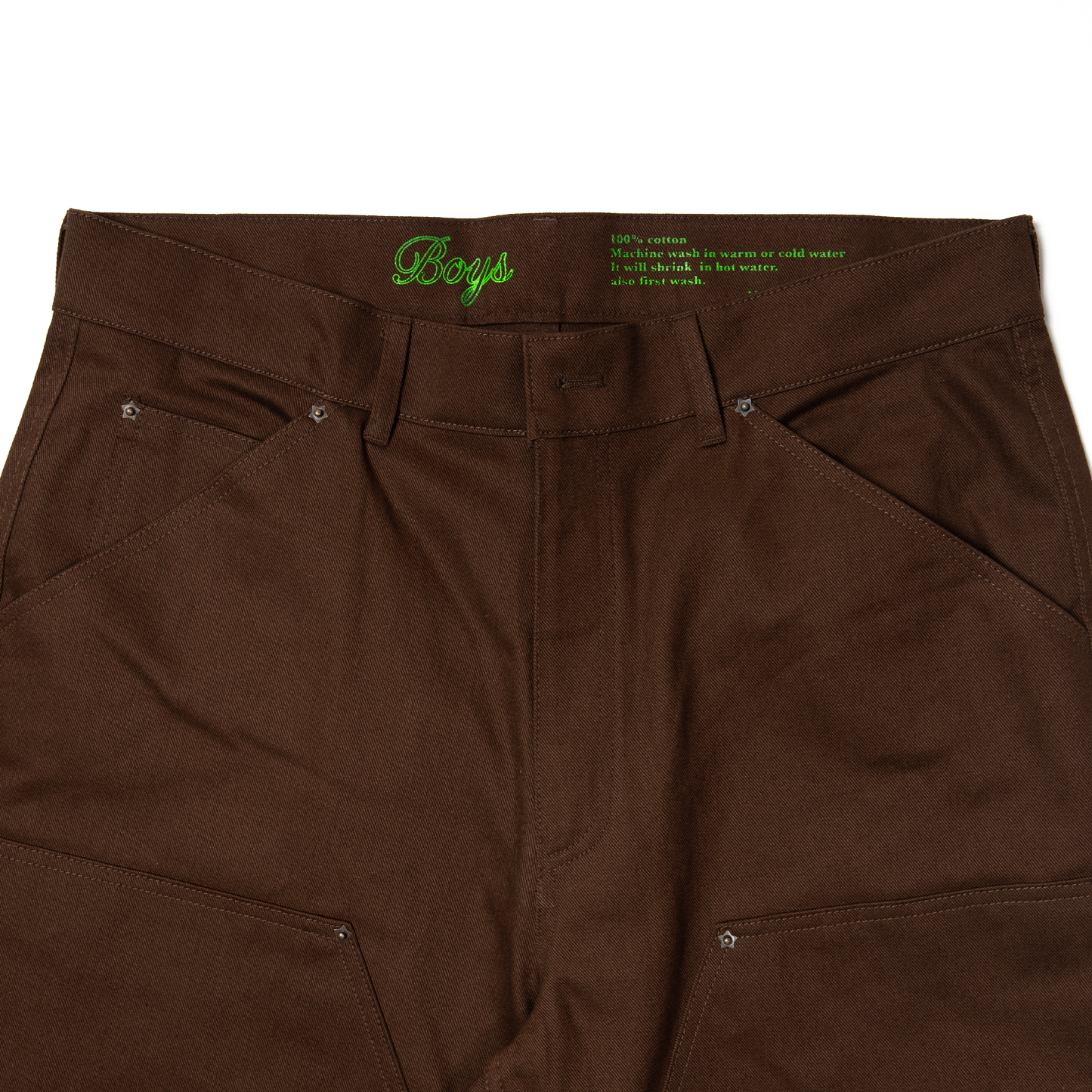 star rivet double knee work pants brown