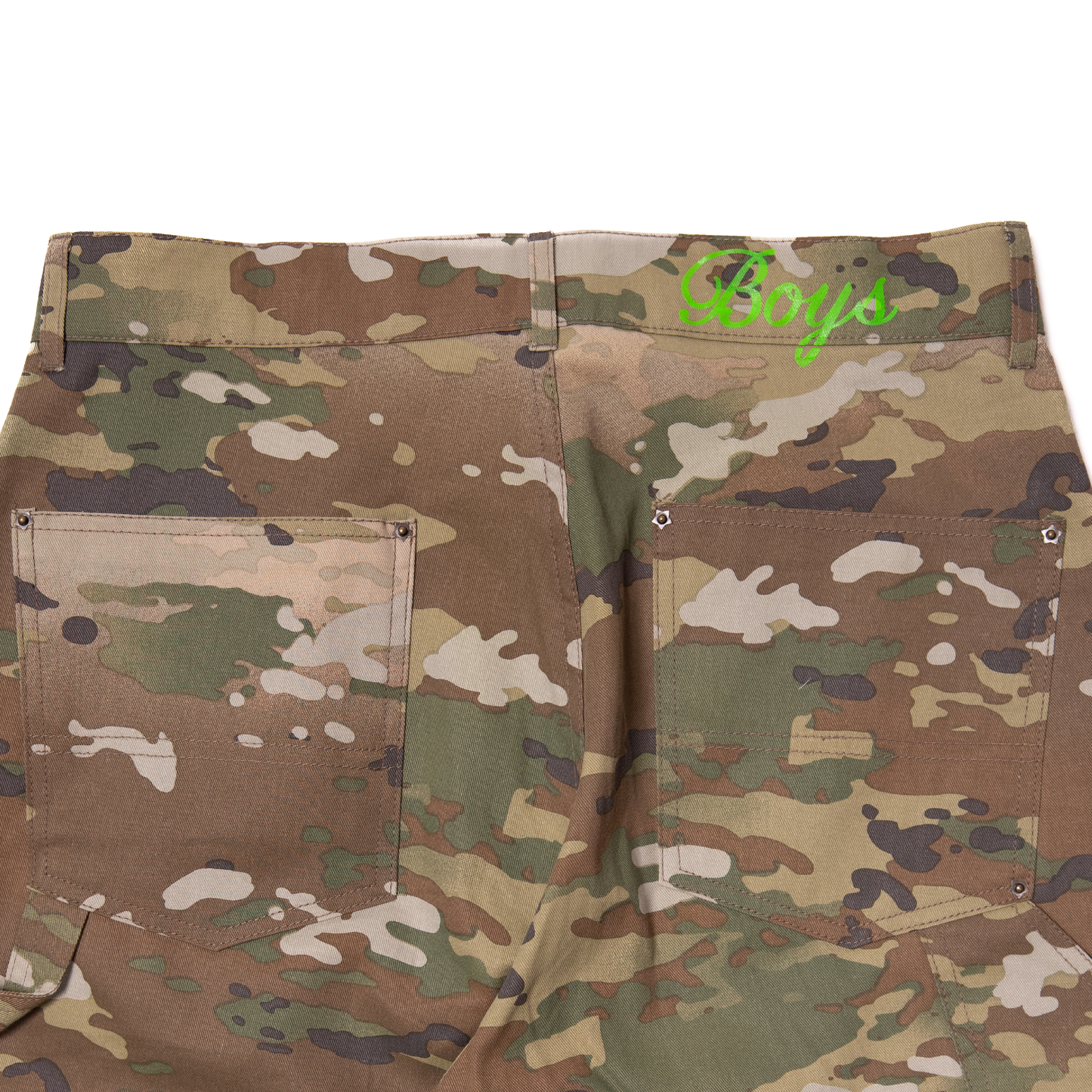 star rivet double knee work pants multi camo