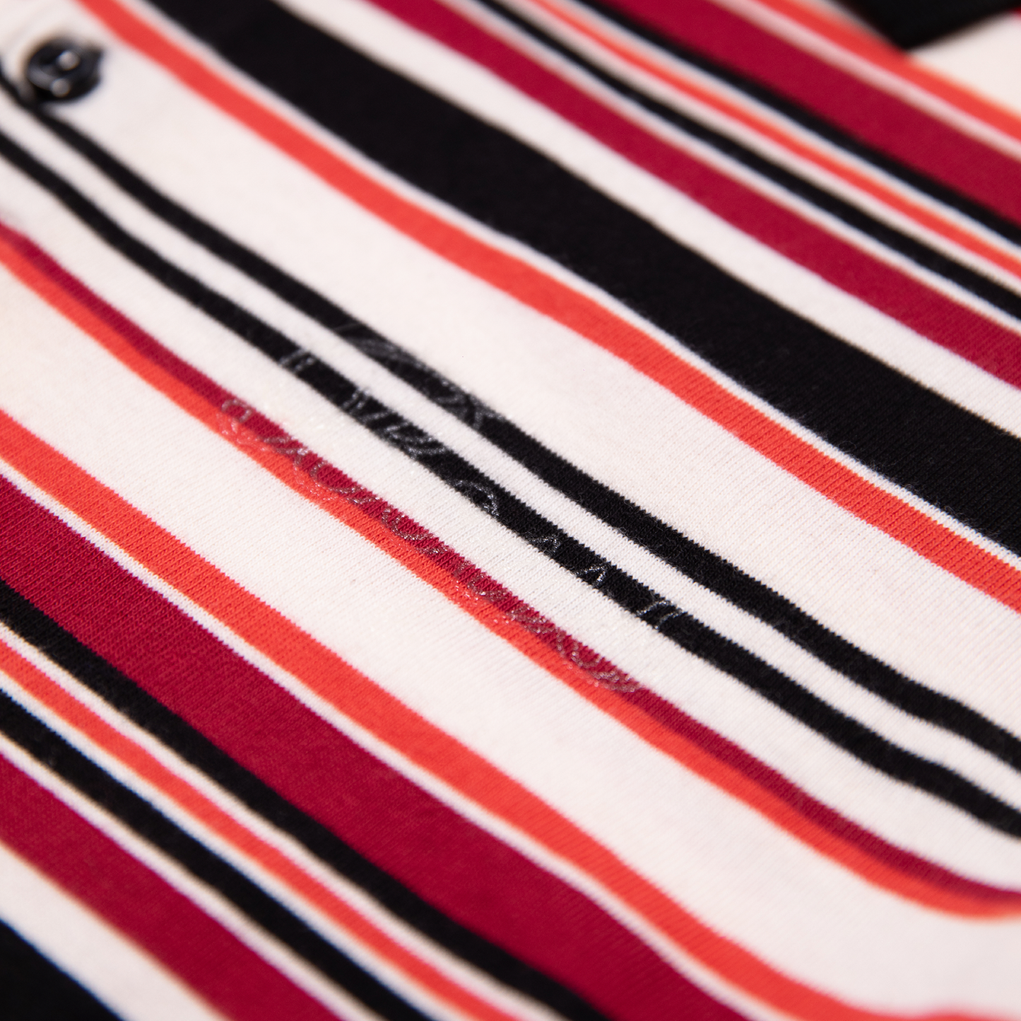 stripe long sleeve ivory/red/black