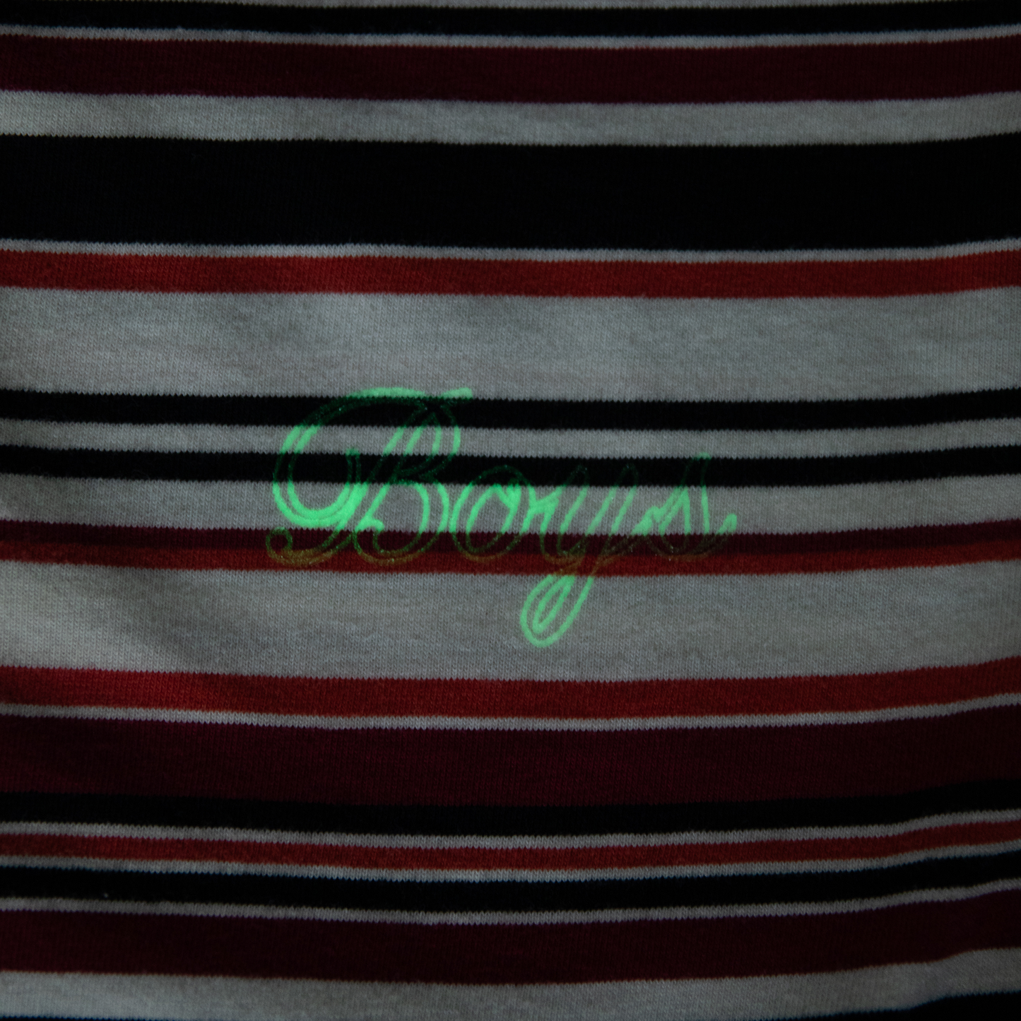stripe long sleeve ivory/red/black