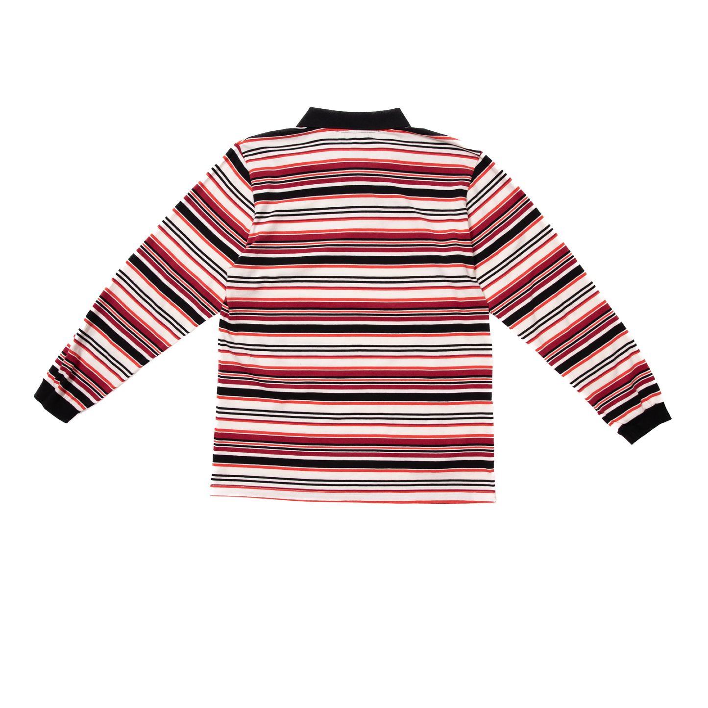 stripe long sleeve ivory/red/black