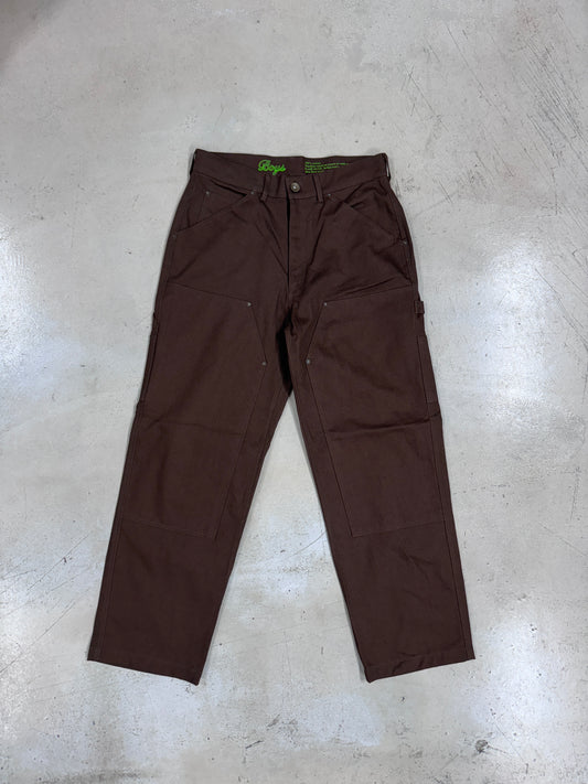 star rivet double knee work pants brown