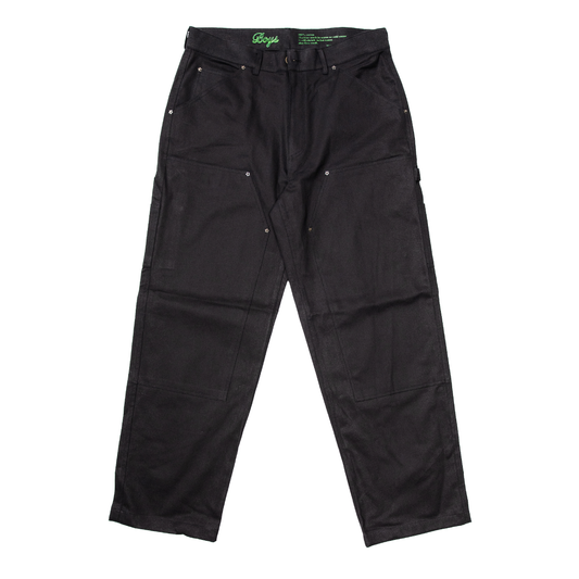 star rivet double knee pants black