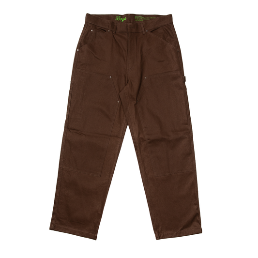 star rivet double knee work pants brown