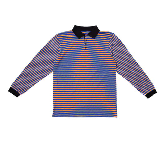 stripe long sleeve blue/yellow